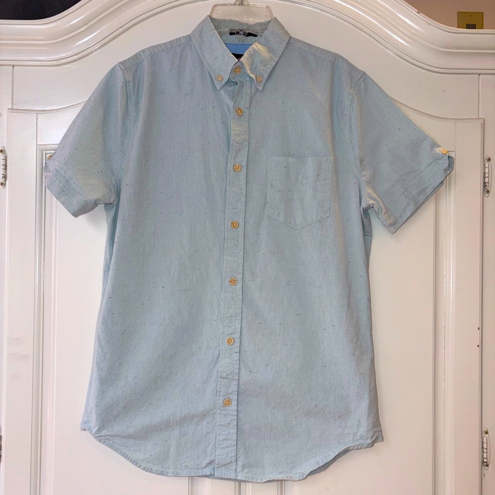Ben Sherman Light Blue Short-Sleeve Button-Down Men’s Shirt